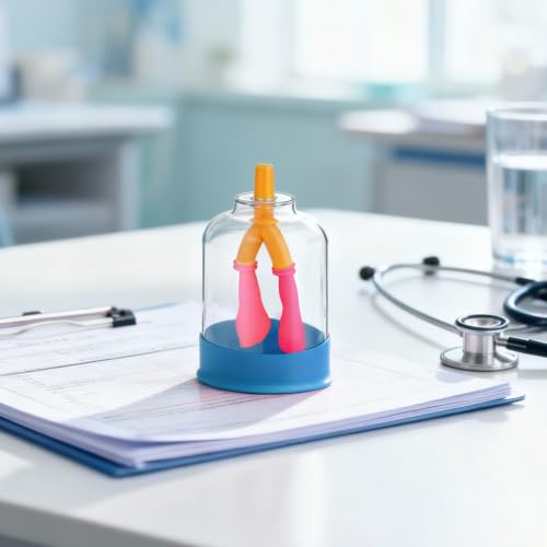 ULTECHNOVO Human Lung Breathing Model, Compact Anatomical Diaphragm Movement Demonstration Kit for School Science Classroom & Biology Lab, Educational Interactive Anatomy Learning Aid for Kids Student