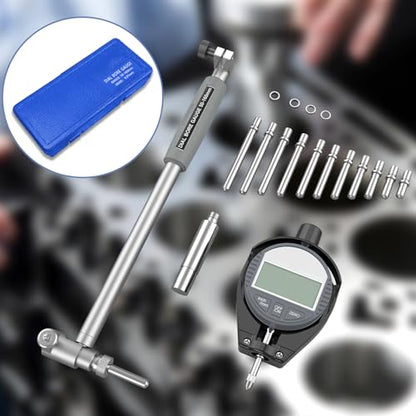 HDLNKAK Digital Dial Indicator Bore Gauges Set (2"-6"/0.0005") - Blue Case - color: Blue