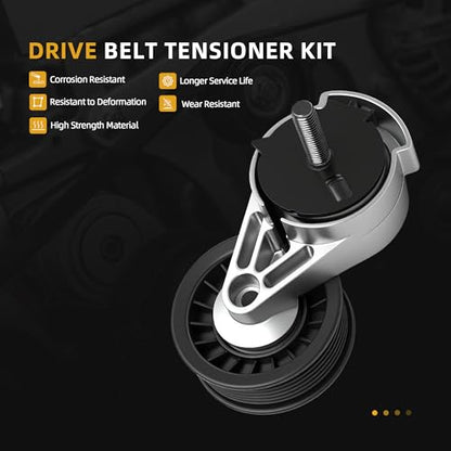 Belt Tensioner Serpentine Belt Idler Pulley Kit #38033 - size: for Ram 1500/Dakota 1992-2003