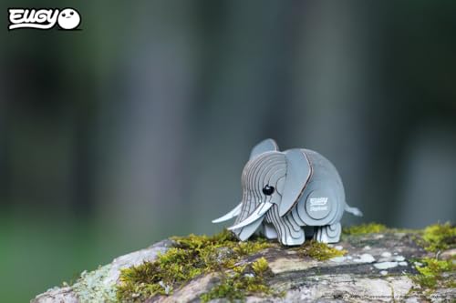 EUGY Elephant 3D Puzzle, 31 Piece Paper Craft Kit for Kids 6+