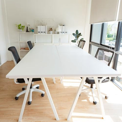 Kaboon 55x20 inch White Table Top, One-Piece Desktop, Reversible Laminate Countertop, Double Desks, L-Desk DIY - color: White, size: 55x20