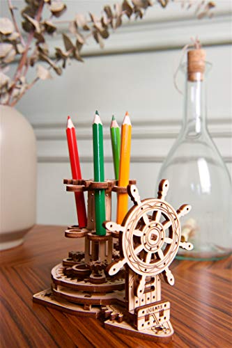 UGEARS Mechanical Wheel Organizer Model Set Educational Mechanical Model Kit with Moving Parts, STEM DIY for Adults and All Family 3D Wood Model Kit