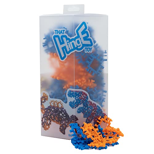 That Hinge Toy 150 Piece Age 7+ STEM Kids Building Toy - Dinosaurs + More - style: 150 Pieces Blue + Orange