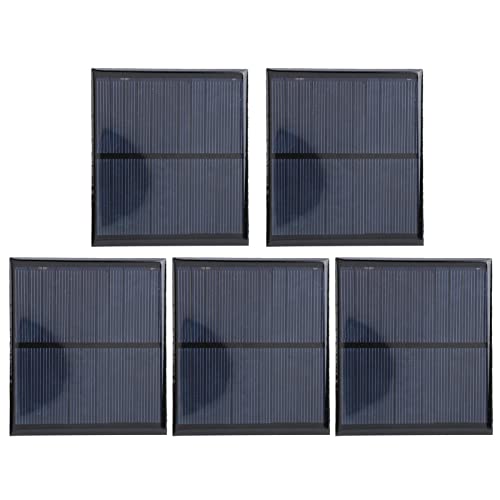 Mini Solar Panels, 6V 2W Mini Solar Cells for Solar Power, DIY Electric Toy Materials Photovoltaic Cells, Solar DIY System Kits, 90x80mm/3.5x3.1in, 5PCS, for Solar Light, Charger