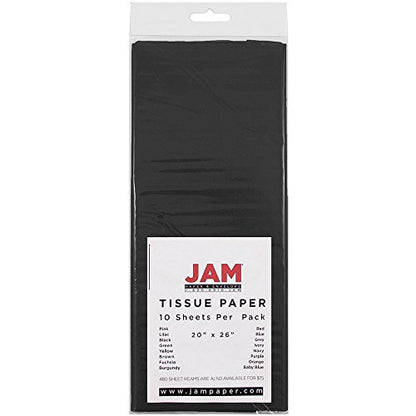 JAM PAPER Tissue Paper - Black - 10 Sheets/Pack - color: Black, size: 10 Count (Pack of 1)