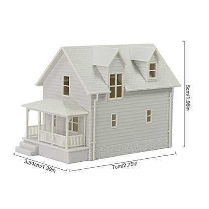 4pcs N Scale Model Blank Buildlings Kit Unassembled Houses for Model Train Layout JZ01JJ (N Scale-4 Units) - size: N Scale-4 units