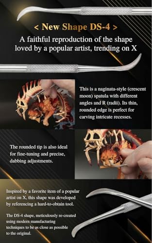 DePes Clay Sculpting Tools (Japanese Famous Artist Developed) Resin Modeling kit Carving Silicone polimer - color: Metallic