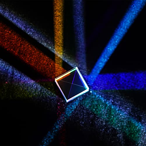 25mm Optical Glass X-Cube Prism RGB Dispersion Prism Physics Teaching Gift - size: 25mm X-Cube