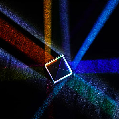 25mm Optical Glass X-Cube Prism RGB Dispersion Prism Physics Teaching Gift - size: 25mm X-Cube