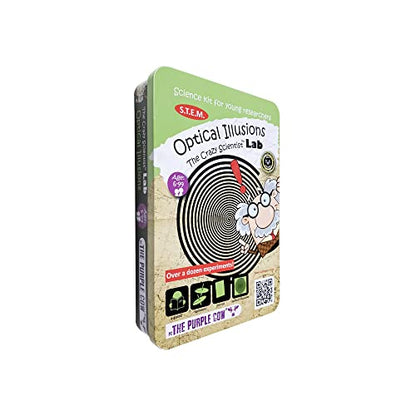 The Purple Cow Crazy Scientist Optical Illusions - Science Kits for Young Researchers. for Learning & Education - STEM Educational Games for Kids, Boys & Girls, with Instructions - style: Optical Illusions