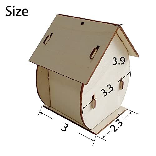 DIY Wooden Birdhouse Kit, 2-Pack Craft Set