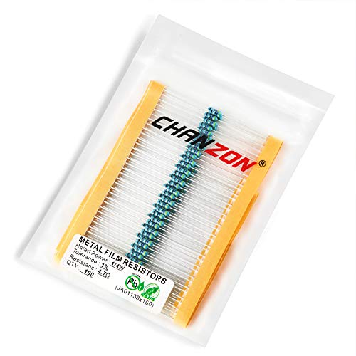 Chanzon 100pcs 1/4W (0.25W) 4.7 Ω ohm Metal Film Fixed Resistor - size: [1-4ZC01] 4.7 ohm