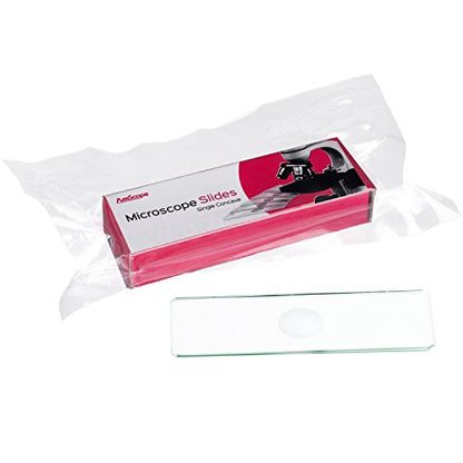 AmScope BS-C12 Concave Microscope Slides, Pack of 12, Clear - style: BS-C12