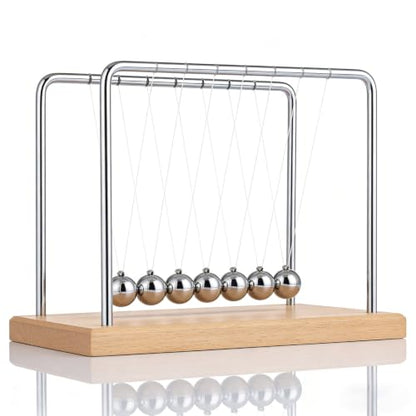 Newton's Cradle Balance Balls Fascinating Physics Gadget for Home and Office 7 Beads (7 Beads) - size: 7 Beads