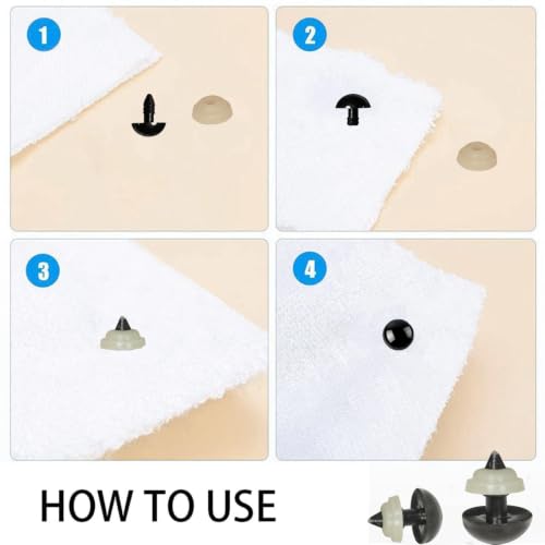 Zhbrchz 320pcs Include 160pcs 10mm Plastic Safety Eyes with 160pcs Washers - size: 10mm
