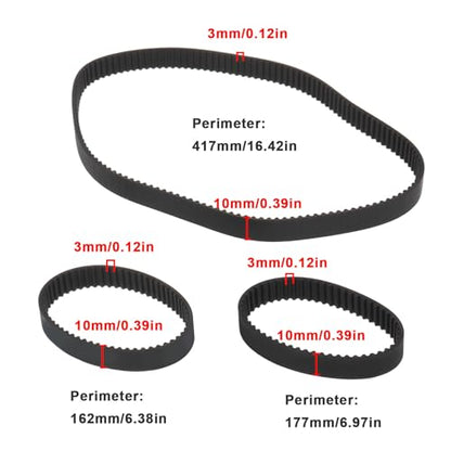 3pcs RC Car Belt PD7670 PD7669 PD7668 Compatible with Thunder Tiger TS4N