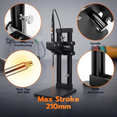Vertical Heat Set Insert Tool Press for Plastic Parts & 3D Print Components - color: ZW12H