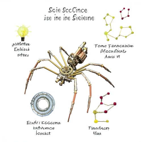 Mechanical Insect Bug Spider Sculpture, Metal Model Kits, Adult Hobby Kits for Men,Arts & Crafts,DIY Projects Metal Building Mens Birthday Gift, Fun (Mechanical Spider C) - style: Mechanical Spider C