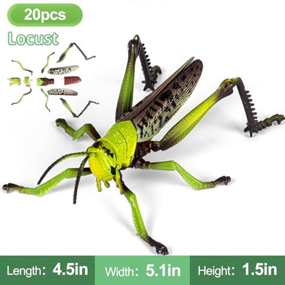7 Pcs Lifelike 3D Insect Puzzle Toys,1:1 Scale Replica Bug Building Blocks,Slot-Together Assembly Educational Figures,Ideal Gift for Boys Girls Ages 5 6 7 8+,Perfect for Classroom and Party - style: 3D Insect Puzzle