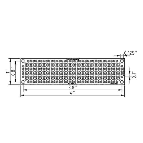 Double Sided LF HASL Perf Board, PCB Board, Electronic Circuit Board for DIY Prototype Circuit, FR4, Plated Through Hole Solder Prototype Board, ST-PERF-1-4 (1" x 4" - 2 Pack) - style: 1" x 4" - 2 Pack