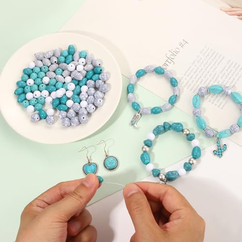2300PCS+ Western Beads Charms for Bracelet Making Turquoise Clay Heishi Beads Letter Spacer Bead Cactus Star Cowboy Boot Charms for Western Jewelry Making Cowgirl Accessories