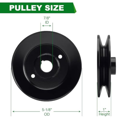 033‑4820‑00 Pulley Fit for 42" 48" Deck Compatible with Bad Boy MZ Magnum MZ Lawn Mowers (2 Pack) - color: 033-4820-00 2 pack