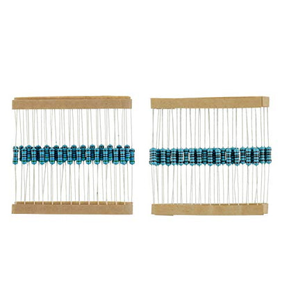 BOJACK 1000 Pcs 25 Values Resistor Kit 1 Ohm-1M Ohm with 1% 1/2W Metal Film Resistors Assortment - size: 1/2 W