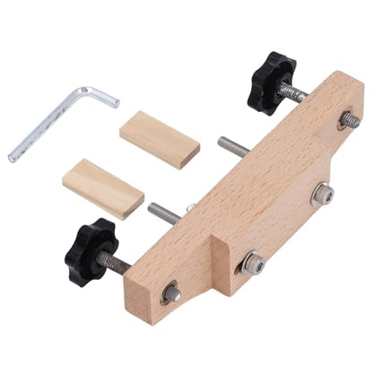 Generic Guitar Bridge Clamp, Maple Wood and Metal Guitar Bridge Holding Repair Luthier Tool with Cork Spacers and L Wrench, for Home and Repair Stores