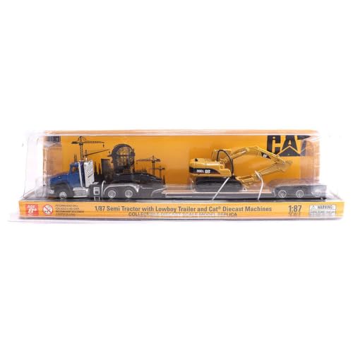 Diecast Masters 1:87 Cat CT660 Tractor, Lowboy, 315C L Hydraulic Excavator