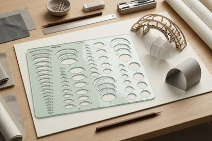 Printtoo Ellipse Geometry Template Acrylic Drafting Stencil Ruler Tool - color: Series -PRTD-2844A