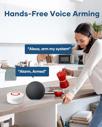 Wireless Home Alarm System 15-Piece Kit, WiFi Alarm System for Home Security with Phone APP Alert (Alarm Siren, Keypad, Remote, Motion, and Door Sensors) for Home, Apartment, Work with Alexa