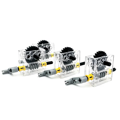4 Set of Technic Trans-Clear GEARBOX ASSEMBLY Kits Compatible with legoes Technic Trans-Clear Wormbox gear motor REDUCER block Mindstorms robotics ev3 NXT transparent robot power functions 6588 - color: Transparent 4pcs