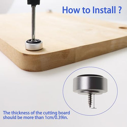 Pallet Metal Feet with Screws, 1.18 x 0.39 Inch H Butcher Block Non Slip Pads for Wood, Bamboo Cutting Board (Set of 8), Silver - color: Silver, size: 1.18 x 0.39 Inch