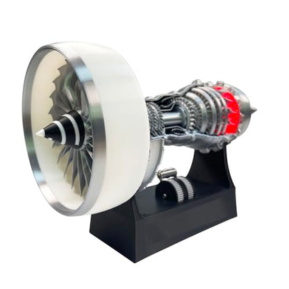 TR900 Turbofan Engine Model Kit, 28cm DIY A380 Jet Engine - color: Silver White