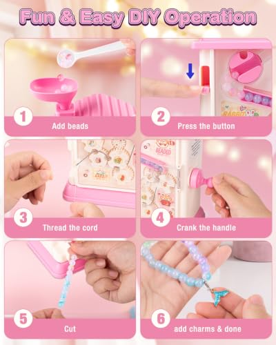 Aywewii Bracelet Making Kit, 800+PCS Beads DIY Jewelry Gift for Girls 6-12