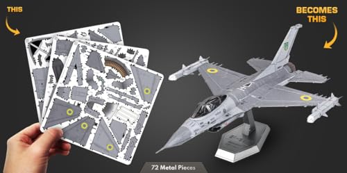 Metal Earth F-16 Fighting Falcon Ukrainian Air Force 3D Metal Model Kit Fascinations