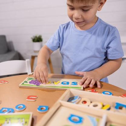 Melissa & Doug Spanish See & Spell Educational Language Learning Toy - FSC-Certified Materials - size: 13.9 x 9.2 x 1.75, style: Spanish