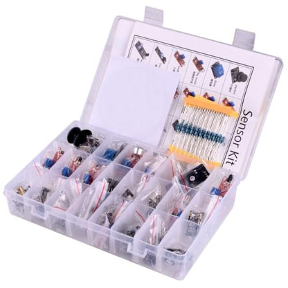kuman Compatible For Arduino Raspberry pi Sensor kit, 37 in 1 Robot Projects Starter Kits with Tutorials Compatible for Arduino RPi 3 2 Model B B+ K5