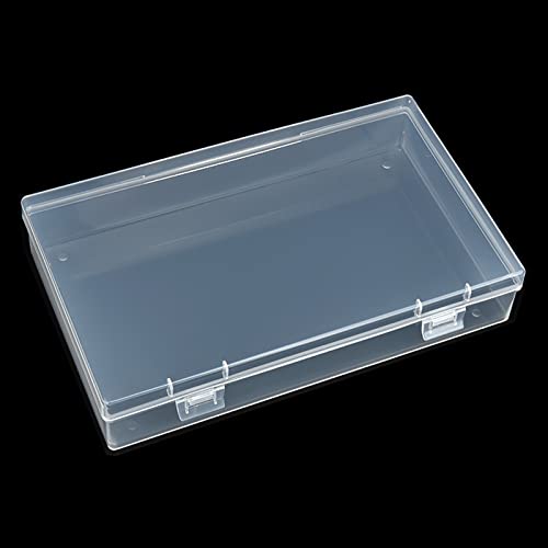 4 Pack Rectangular Clear Plastic Storage Containers - size: 7.87 x 4.72 x 1.38 inch