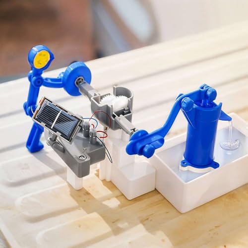 4M Green Science Hybrid Solar Water Pump Kit for Kids Ages 5-12 – STEM Experiment with Solar or Battery Power, DIY Renewable Energy Toy, Educational Science Gift - style: Green Science Hybrid Solar Power Water Pump Science Kit