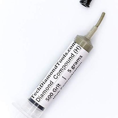 TechDiamondTools Diamond Lapping Paste Polishing Compound USA Made 500 Grit 36-54 Microns Lapping Compound for Rock Glass Metal Jewelry Resin Marble with High Concentration Diamond Powder - size: 500 grit / 36 - 54 microns