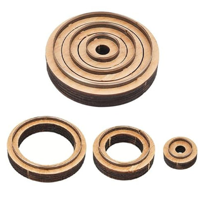 3-Piece Round Leather Cutting Die Set,Precision Cutting for Leather and Neoprene Coasters with Wooden Die-Cutting Blades. - style: Round Leather Cutting Die