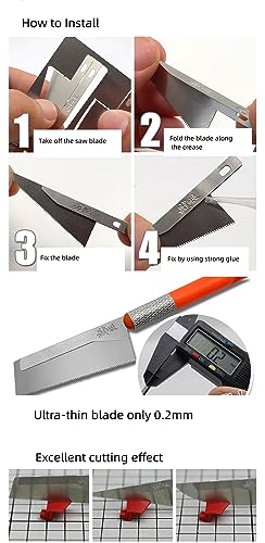 2 handles and 4 blades Irregular Shape Handsaws Mini Hand Saws For Scale Military Model Modification Hobby Modeling Tool