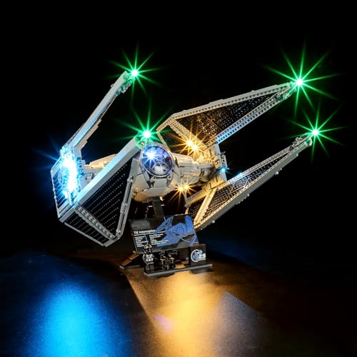 Vaodest Led Light for Lego 75382 Tie Interceptor Building Blocks Model,Design and Configuration Compatible with Model 75382(Led Light Only, Not Building Block Kit) - style: 75382 Tie Interceptor Set