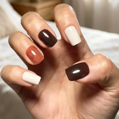 6 Packs (144 Pcs) | Reusable Press on Nails | cute nails | 6-Style Bundle | 12 Sizes | Each Style 24 Pcs | Blush Pink Bow Cat Eye - color: Blush Pink Bow Cat Eye