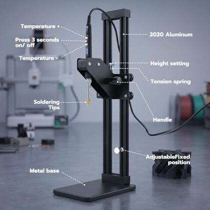 Vertical Heat Set Insert Tool Press for Large Plastic & 3D Print Components - color: Zw12xl+