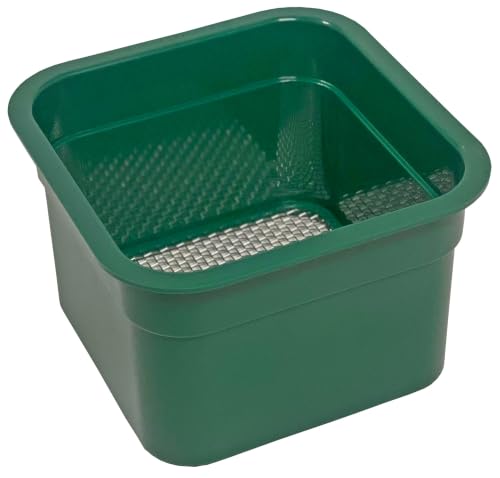 Sluice Fox mini Classifier Screen Gold panning Kits, Stainless Steel Screen mesh sifting Sieve Prospecting and gem Sorting; Shark Tooth sift Sifter - color: #07 Mesh Screen (49 holes per sq.in.) Green