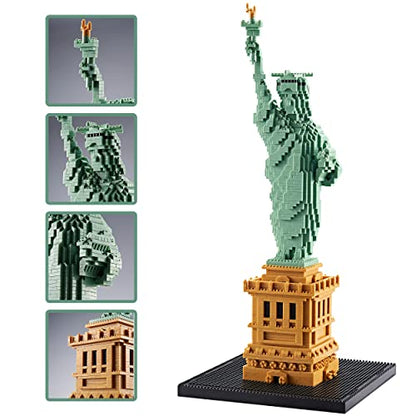 YaJie Statue of Liberty Micro Blocks Set, Educational Architecture Model Kit for Teens & Adults, Creative DIY Landmark Building Toy, Ideal Gift for Ages 14+(2810 PCS) - color: Statue of Liberty