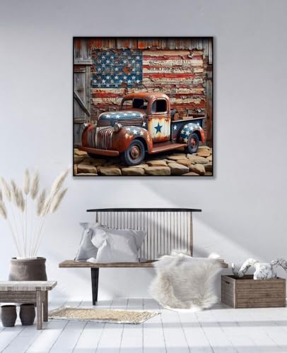CHWGLFGG 5D Truck Diamond Art Kits for Adults Beginners 13.7x13.7inch - color: JK452-A