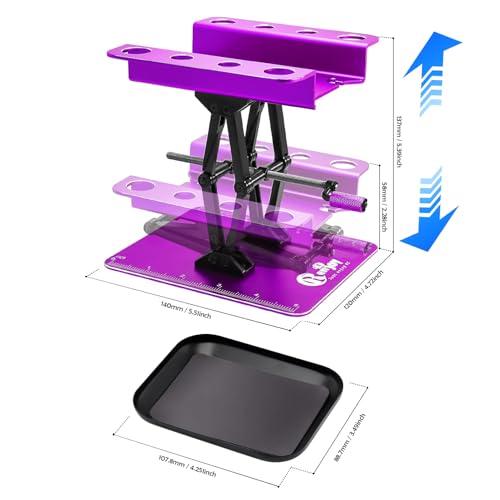 RC Car Work Stand w/Screw Tray for 1/8 1/10 1/12 Scale RC Cars, Purple - color: Purple